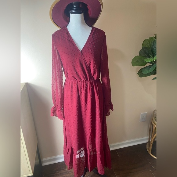 Maxi Dress Long Sleeved Boho NWT! - Picture 2 of 16